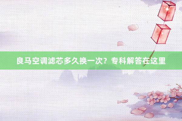 良马空调滤芯多久换一次？专科解答在这里